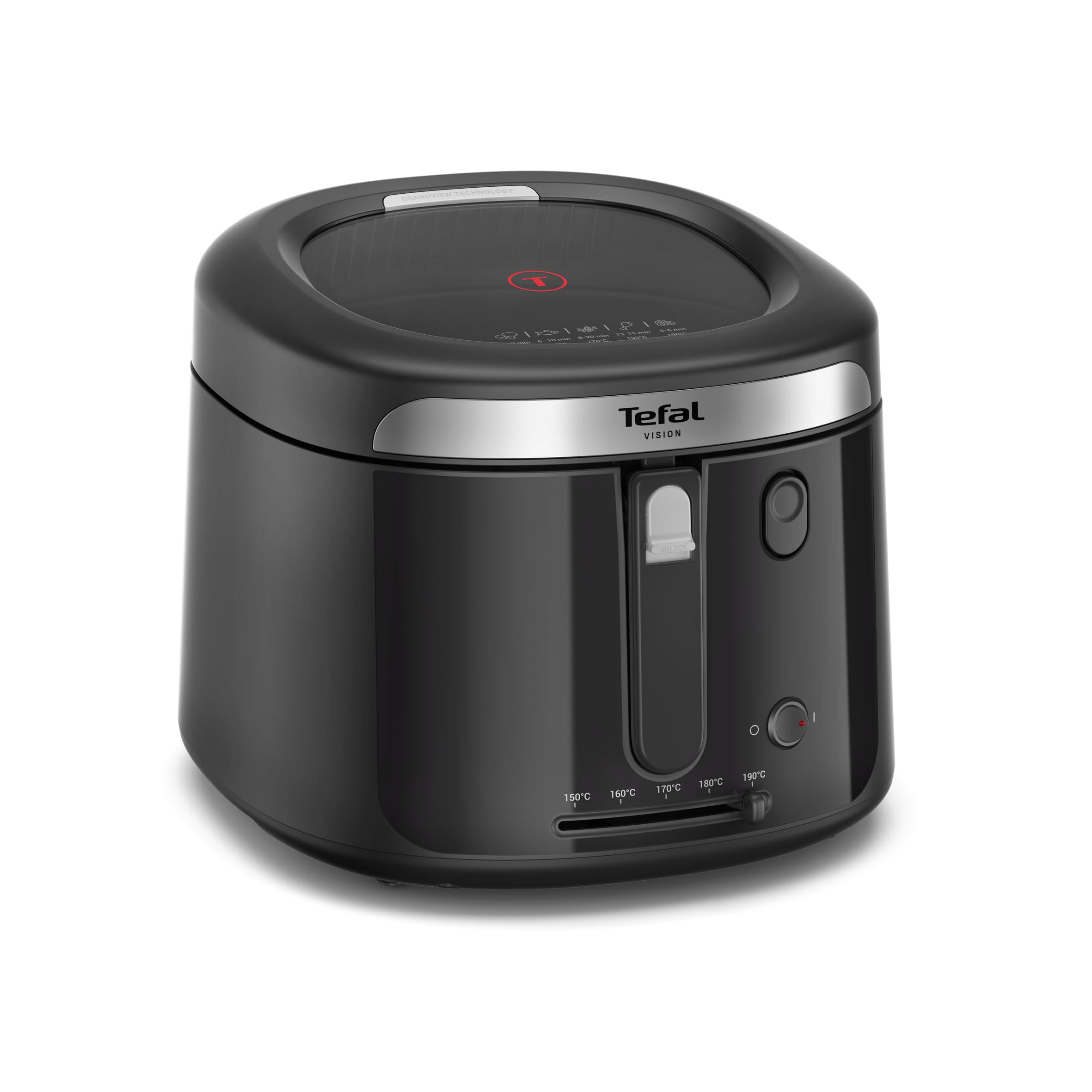 Tefal Vision Fry Deep Fat Fryer, 2.1L Oil, 1.2kg Food, Black